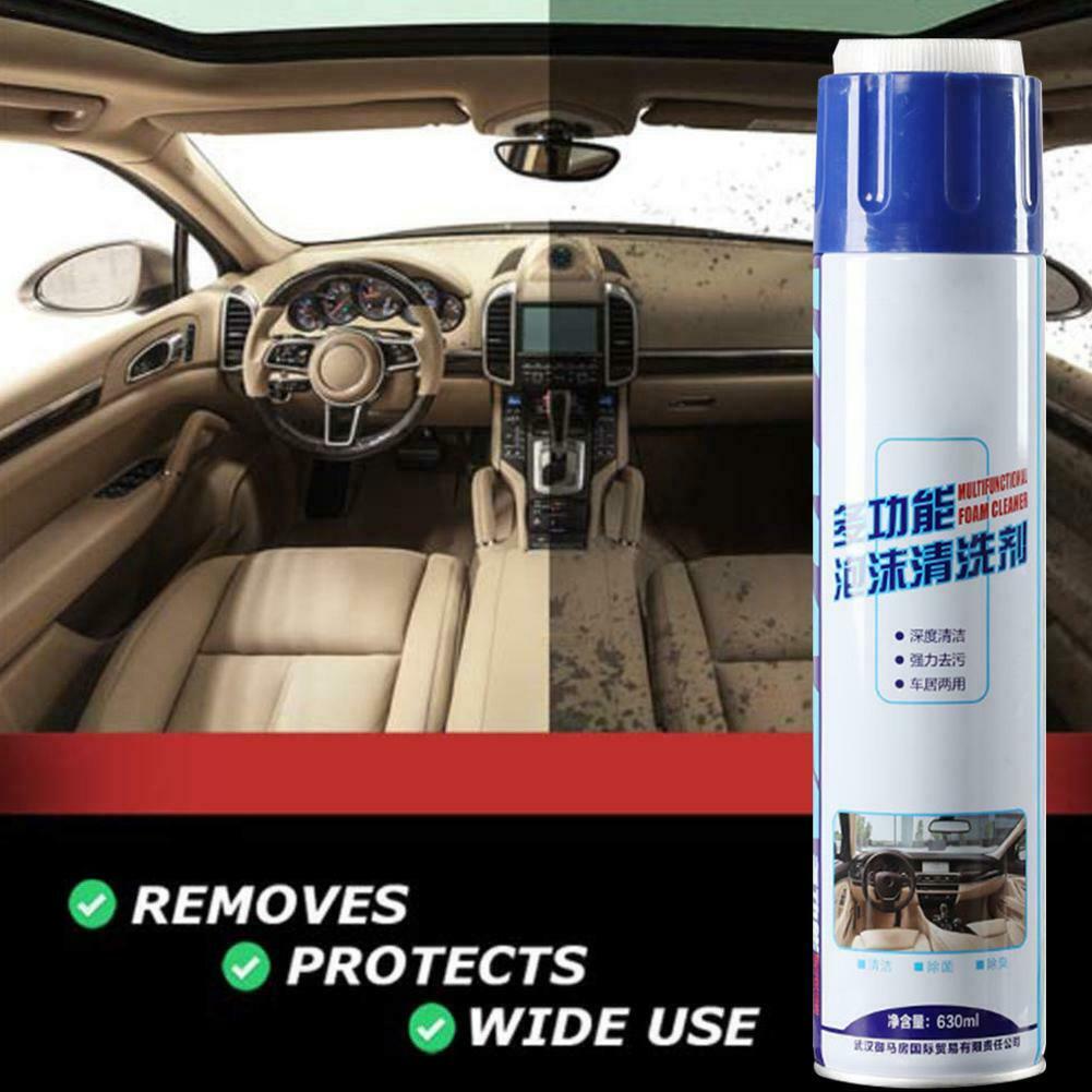 סבוני - חומרי ניקוי חומרי ניקוי לרכב 1pc Car Seat Interior Leather Fabric Seat Water-free Cleaner Foam Cleaning Agent